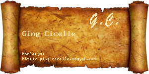 Ging Cicelle névjegykártya